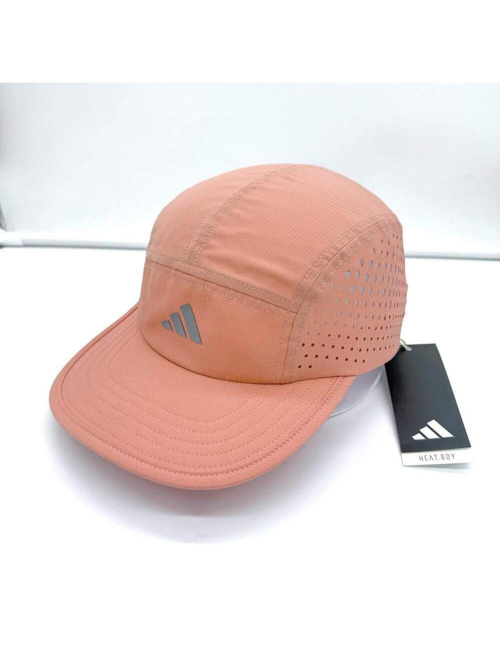NEW Adidas Runx4d Running Cap Pink 5 Panel Hat Lightweight Adjustable One Size